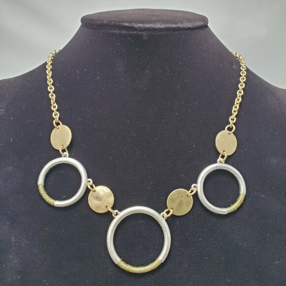 Spring Street by Nordstrom necklace featuring a striking mixed-metal design - Picture 1 of 6